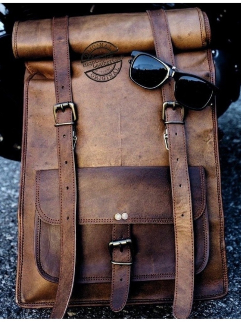 Leather Backpack - Picture 1 of 6